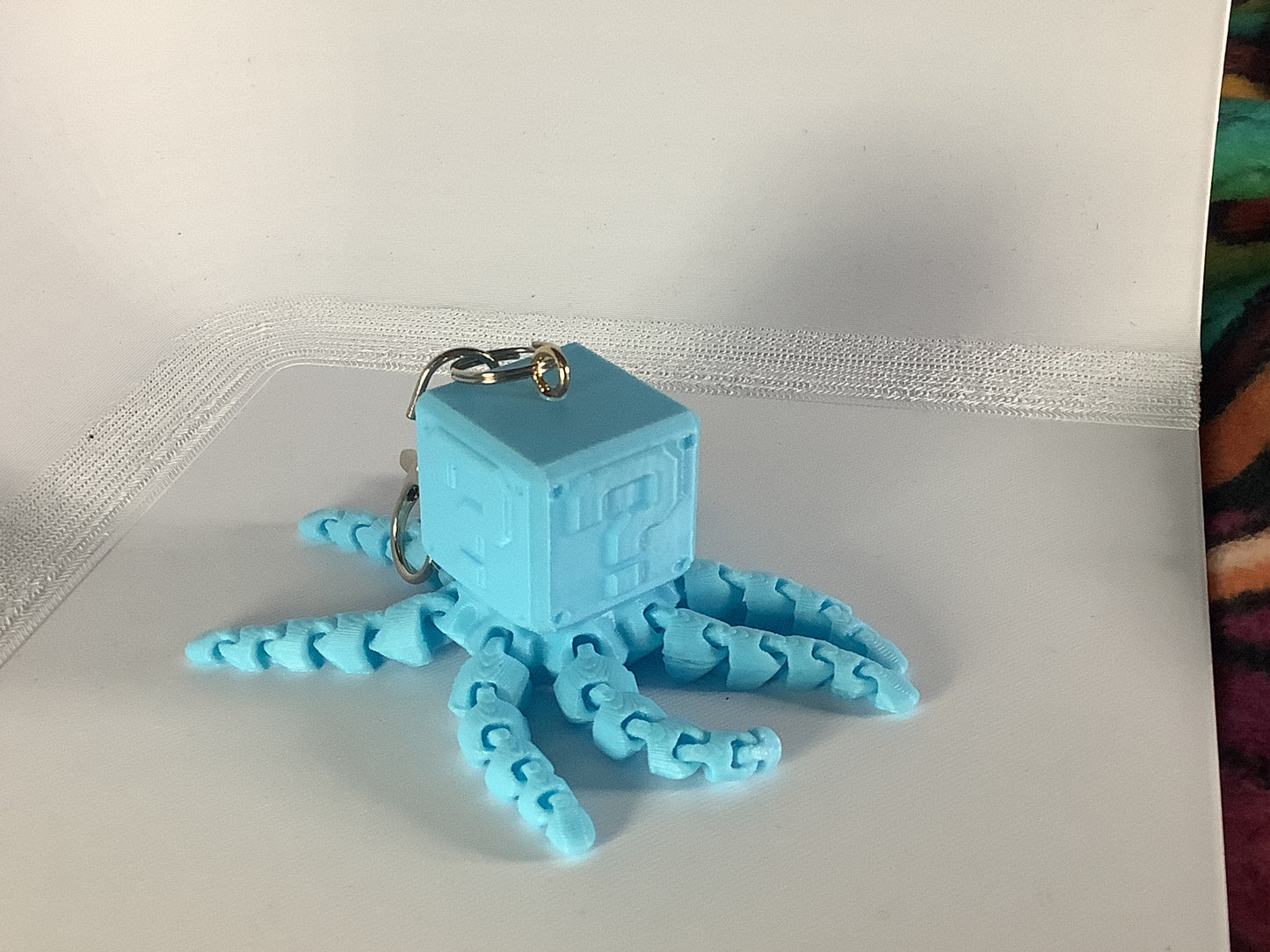 Baby Blue Octoblox Keyring