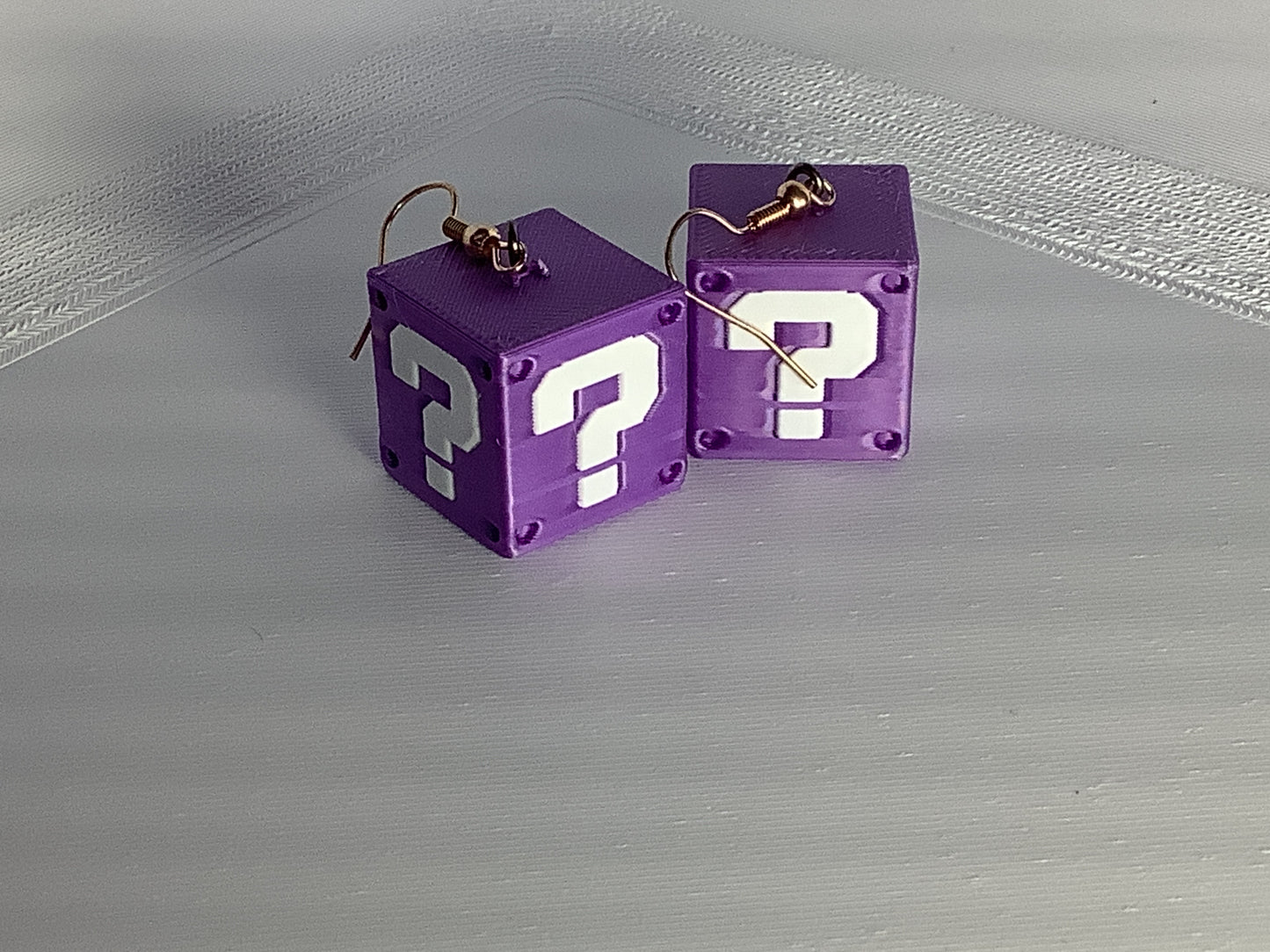 “New” Purple Power Block Earrings