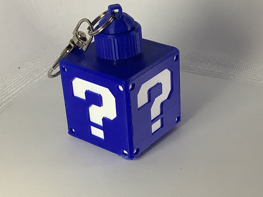 Dark Blue LED Power Block Keyring