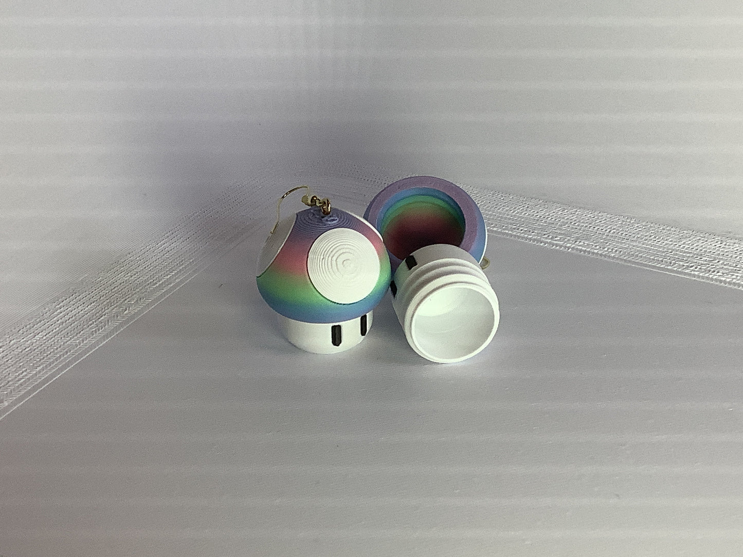 Pastel Rainbow Stash Container Earrings