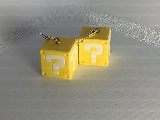 Banana Yellow Power Block Earrings