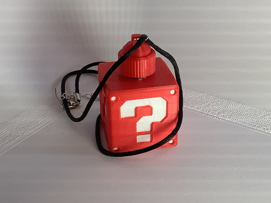Red LED Power Block Necklace