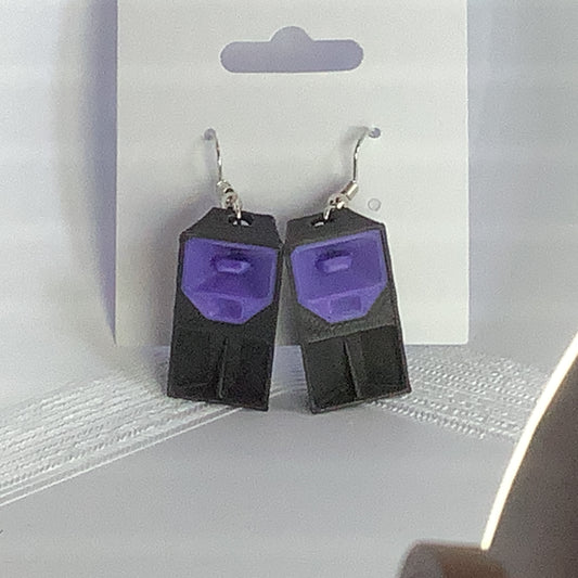 Black/Purple Funktion One Earrings