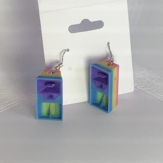 Pastel Rainbow Funktion One Earrings
