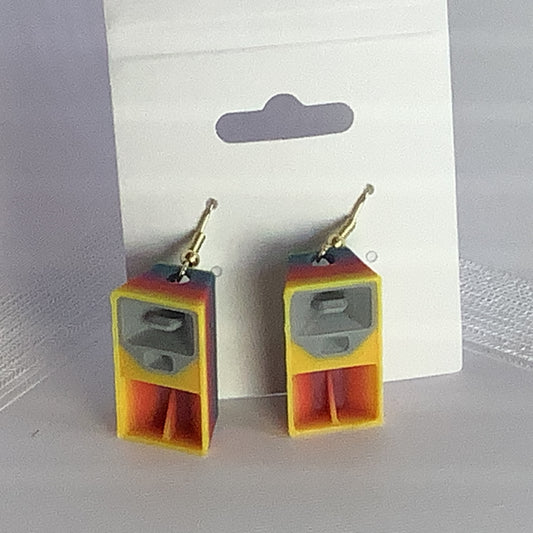 Rasta Rainbow Funktion One Earrings