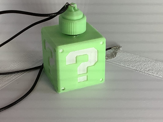 Green Glow in the Dark LED Power Block Necklace