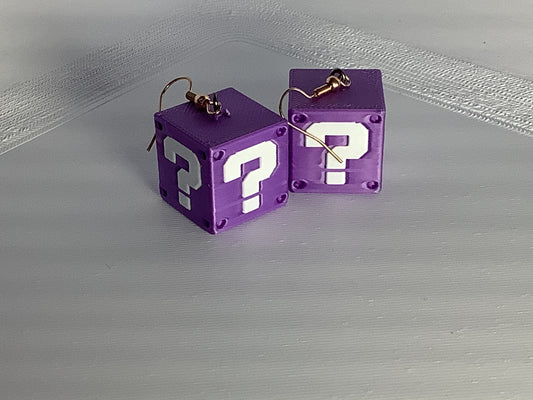 “New” Purple Power Block Earrings